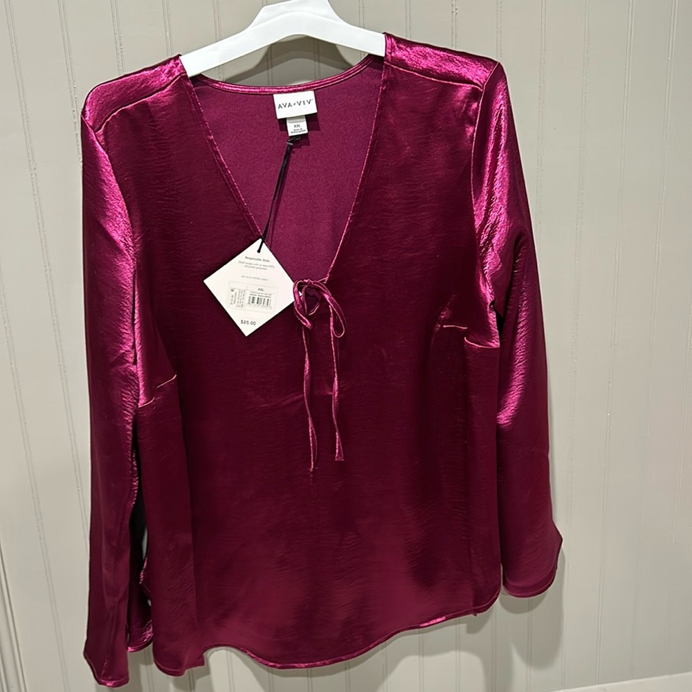 Ava and Viv long sleeved pink/magenta top (XXL)
